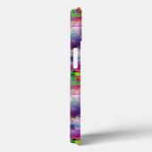 デザイングリーン、紫色のテクスチャ水色 Case-Mate iPhoneケース (裏面 / 右)