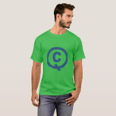 デザインケベックのダークグリーンシャツ Tシャツ (正面フル)