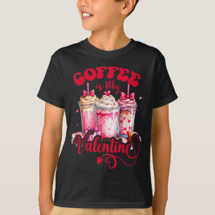 デザインコーヒーは私のバレンタイン 面白い恋人 Tシャツ