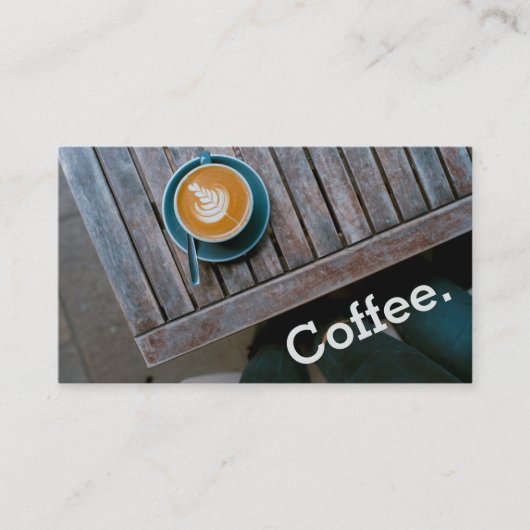 デザインコーヒースクエアテーブルシンプルロイヤリティコーヒー ロイヤリティカード (正面)