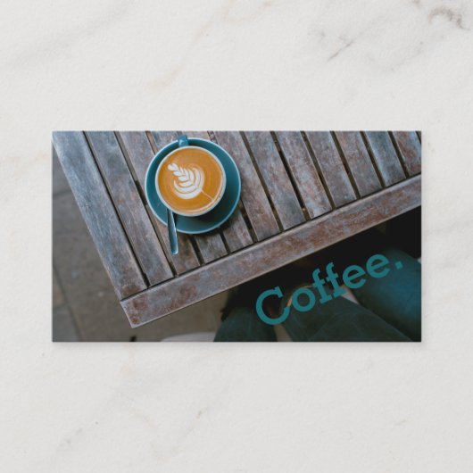 デザインコーヒースクエアテーブルシンプルロイヤリティコーヒー ロイヤリティカード (正面)