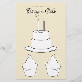 デザインザ結婚ケーキテーブルゲーム黄色シート