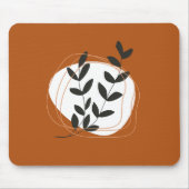 デザインシンプル抽象芸術と自然ブライトグリーンモー マウスパッド (正面)