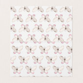 デザインシンプル赤面バタフライ折り座席表 名刺 (内部フラット)