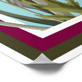 デザインスカーフとゲラニウムと野生の花。トレン ポスター (角)