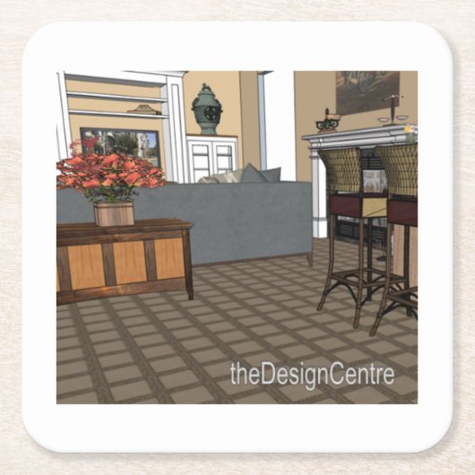 デザインセンターデコラーアート スクエアペーパーコースター (正面)