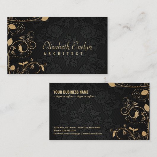 デザインダマスクy6766 名刺 (正面/裏面)