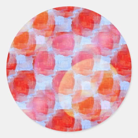 デザインテクスチャの背景からのグレア ラウンドシール (正面)