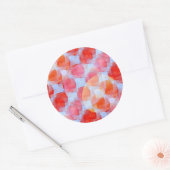 デザインテクスチャの背景からのグレア ラウンドシール (封筒)