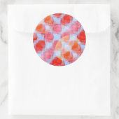 デザインテクスチャの背景からのグレア ラウンドシール (バッグ)