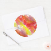 デザインテクスチャ水色の背景 ラウンドシール (封筒)