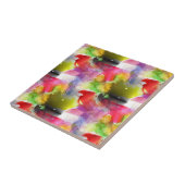 デザインテクスチャ赤、黄色の水彩 タイル (側面)