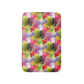 デザインテクスチャ赤、黄色の水彩 バスマット (正面縦)