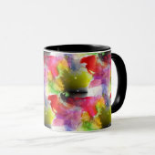 デザインテクスチャ赤、黄色の水彩 マグカップ (正面右)