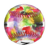 デザインテクスチャ赤、黄色の水色 野球ボール (裏面)