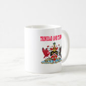 デザイントリニダードトバゴの紋章付き外衣 コーヒーマグカップ (正面右)