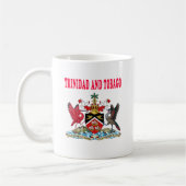 デザイントリニダードトバゴの紋章付き外衣 コーヒーマグカップ (左)