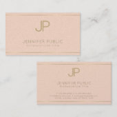 デザイントレンディーエエレガントリートプレーンラグジュアリーモノグラム 名刺 (正面/裏面)