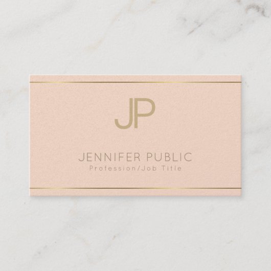 デザイントレンディーエエレガントリートプレーンラグジュアリーモノグラム 名刺 (正面)