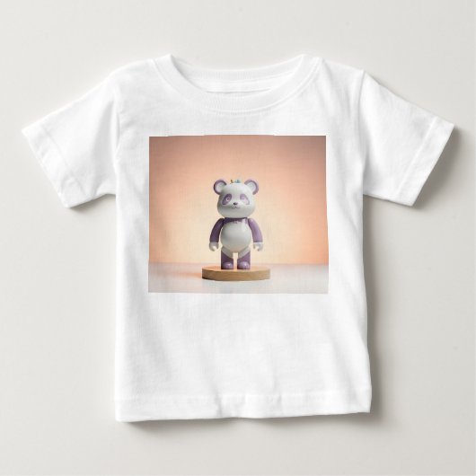 デザインパンダ ビニール製おもちゃ 磁器調仕上げ ベビーTシャツ (正面)