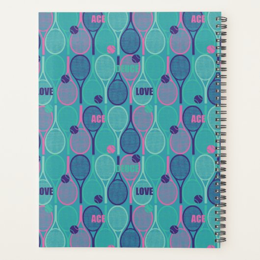 デザインパーソナライズされたはテニス選手やコーチ… プランナー手帳 (裏面)