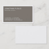 デザインプエレガントライお洒落トレンディーブラウンラグジュアリー 名刺 (正面/裏面)