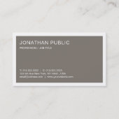 デザインプエレガントライお洒落トレンディーブラウンラグジュアリー 名刺 (正面)