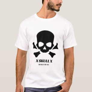 デザインミュージックXスカルXデザインTシャツ Tシャツ