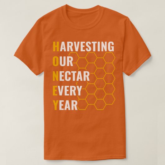 デザインメンズハニーハーベスティング私たちの蜜 Tシャツ (デザイン正面)