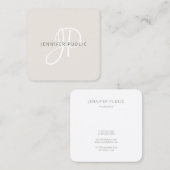 デザインモエレガントノグラムテンプレート スクエア名刺 (正面/裏面)
