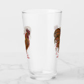 デザインモダンの鶏の芸術 タンブラーグラス (右)