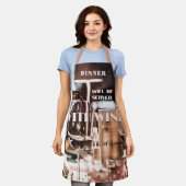 デザインモダンフェスティバルワインテーマ エプロン (着用した状態)
