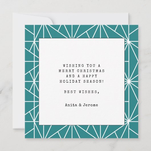 デザインモダンメリークリスマス広場の写真 シーズンカード (裏面)