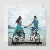 デザインモダンメリークリスマス広場の写真 シーズンカード (正面)