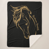 デザインユアウモダンズホースエクエストランポロ シェルパブランケット (正面)