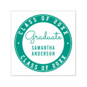 デザインユアオーブリーンラウンド卒業タイポグラフィ セルフインキングスタンプ (デザイン)