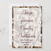 デザインユアカウントリー招待状テンプレートウッド 招待状 (正面)