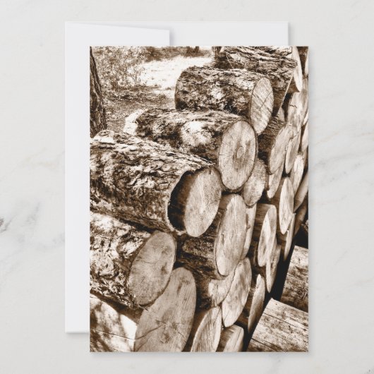 デザインユアカウントリー招待状テンプレートウッド 招待状 (裏面)