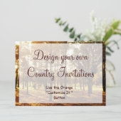 デザインユアカウントリー招待状空白のテンプレート 招待状 (スタンド正面)