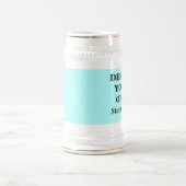 デザインユアシュタインマグ – 淡い青と白 ビールジョッキ (中央)