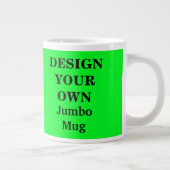 デザインユアユアジャンボマグ – 明るい緑 ジャンボコーヒーマグカップ (右)