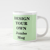 デザインユアユアジャンボマグ – 淡い緑 ジャンボコーヒーマグカップ (右)