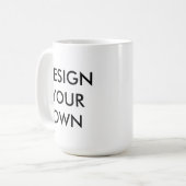 デザインユアユカスタムホパーソナライズされたワイトマグ コーヒーマグカップ (正面左)