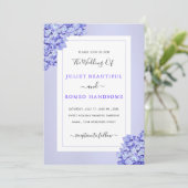 デザインユア独自のバイオレット結婚式招待状テンプレート (スタンド正面)