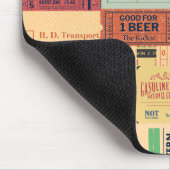 デザインユニークオールドcenimaチケット素朴ヴィンテージ マウスパッド (コーナー)