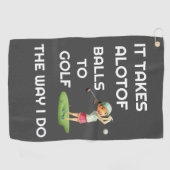 デザインユーカスタム自身のゴルフタオル ゴルフタオル (横)