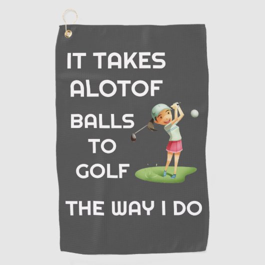 デザインユーカスタム自身のゴルフタオル ゴルフタオル (正面)