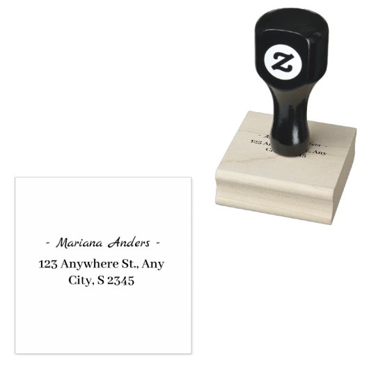 デザインユーコンテンポラリーズラウンド差出人住所 ラバースタンプ (押印)