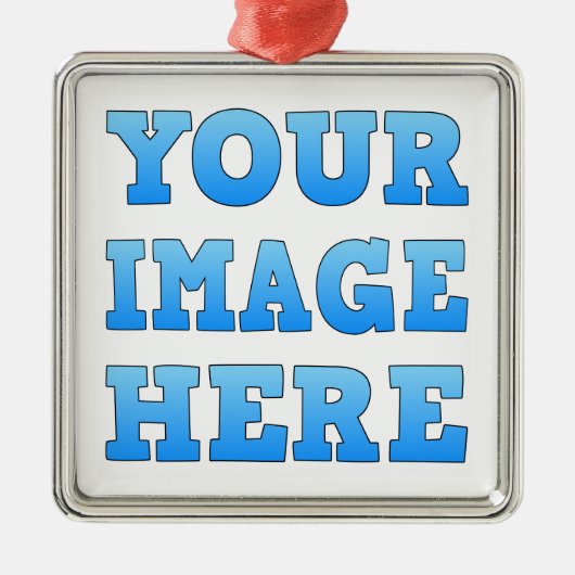 デザインユーザープレミアムスクエアオーナメント メタルオーナメント (正面)