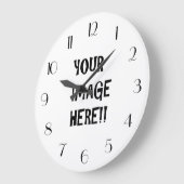 デザインユーザー独自の丸い(大きい)壁掛け時計 ラージ壁時計 (傾斜)